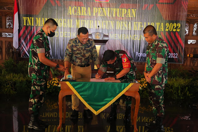 TMMD ke 113 Tahun 2022 di Desa Cepoko Hari Ini Resmi Ditutup