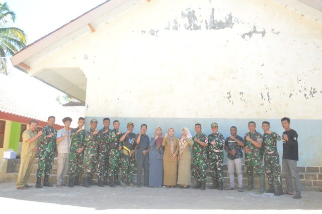 SMP PGRI Selur  Undang Silaturahmi Anggota satgas TMMD 121 Selur. Ada Apa ?