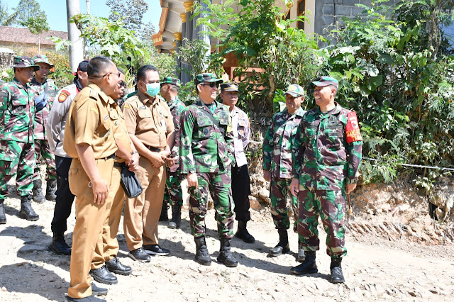 Tim Wasev Mabes TNI Tinjau Program TMMD ke 121 Tahun 2024 Kodim 0802/Ponorogo