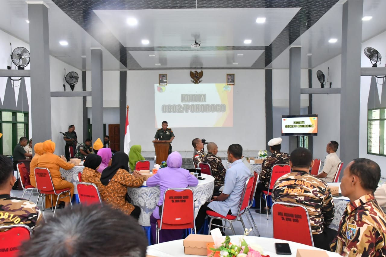 Kodim Ponorogo Gelar Komsos dengan KBT Tingkat Pusat TA 2025 Secara Virtual