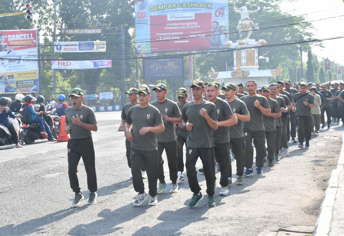 Olahraga Rutin, Upaya Kodim Ponorogo Bina Kebugaran Prajurit