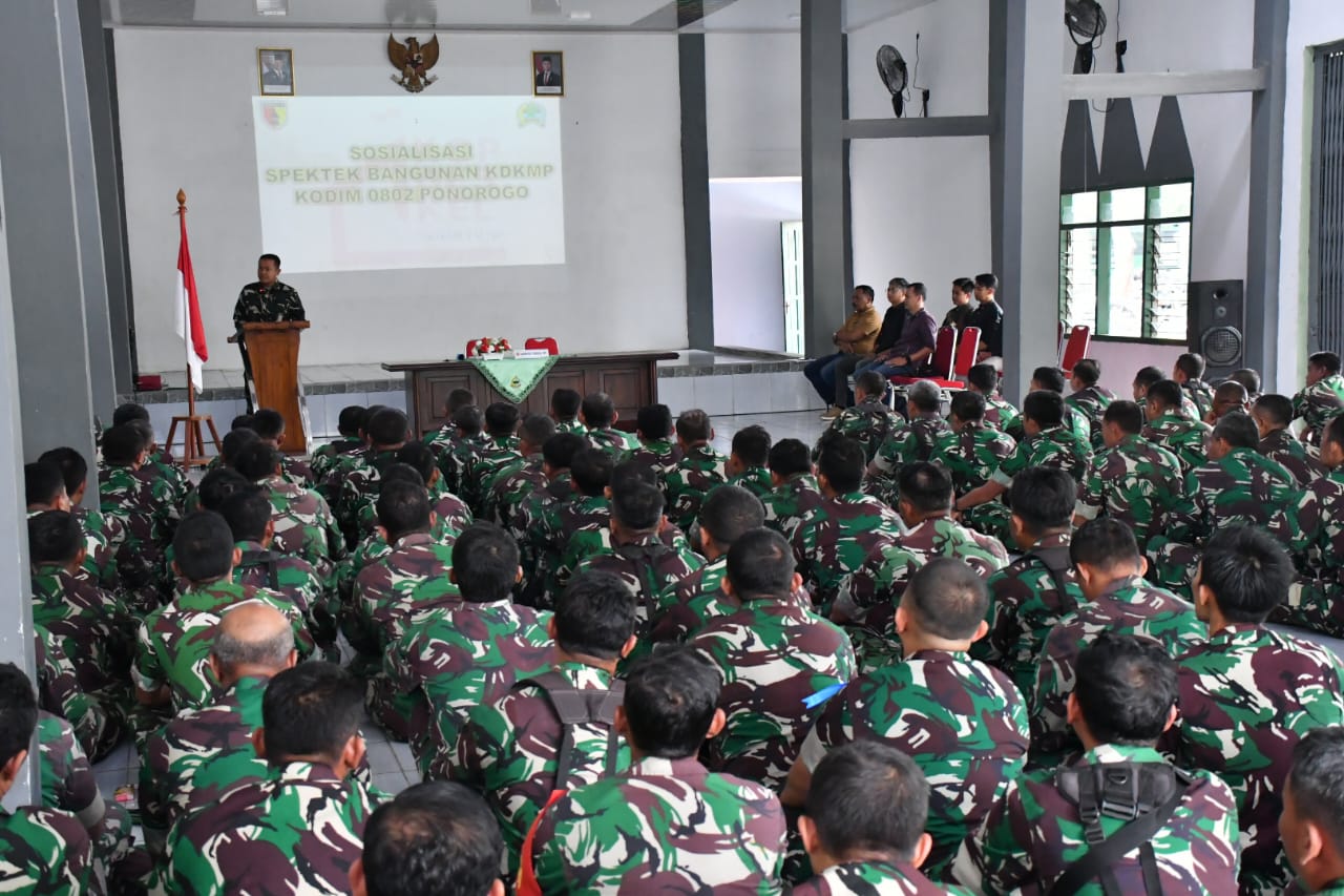 Dandim Ponorogo Pimpin Sosialisasi Spektek Bangunan KDKMP