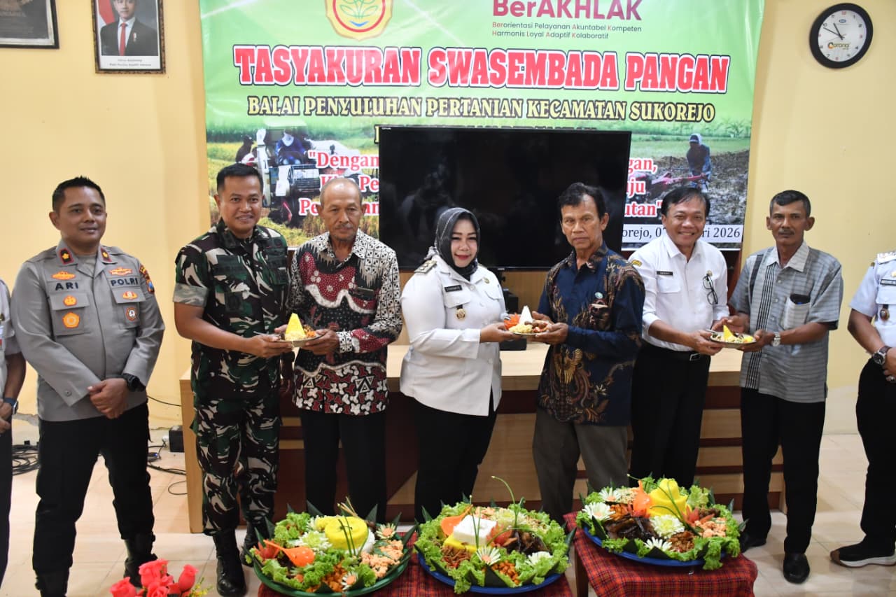Dandim Ponorogo Hadiri Tasyakuran Swasembada Pangan dan Zoom Meeting Panen Raya Dan Pengumuman Swasembada Pangan Bersama Presiden RI