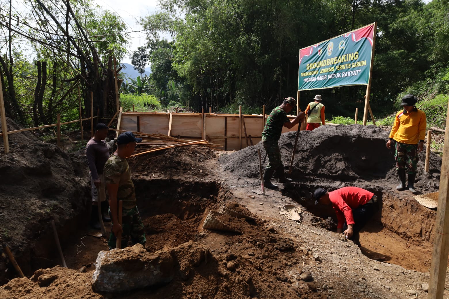 Pembangunan Jembatan Perintis Garuda Tahap III di Wilayah Kodim Ponorogo Mulai Dibangun, Berikut Progres Capaian Hari Ini