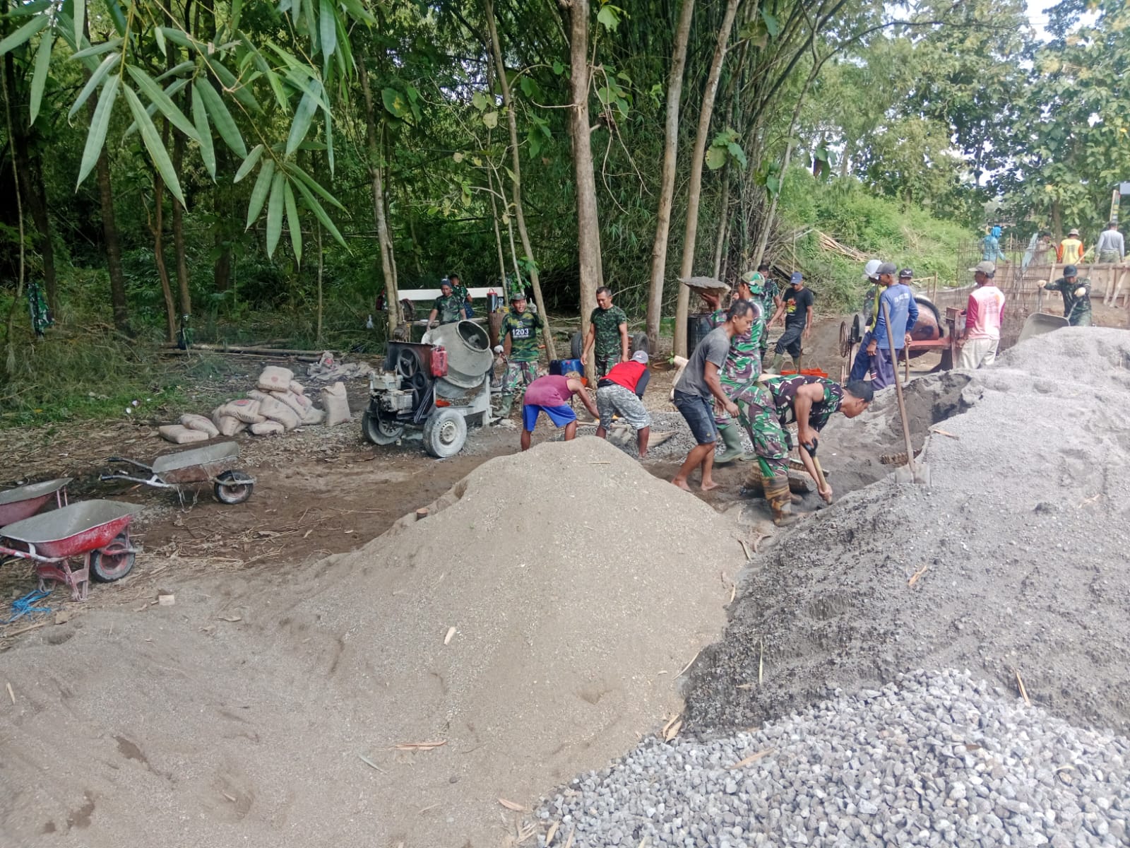 Empat Titik Jembatan Perintis Garuda Tahap III Digarap Kodim Ponorogo, Berikut Capaiannya