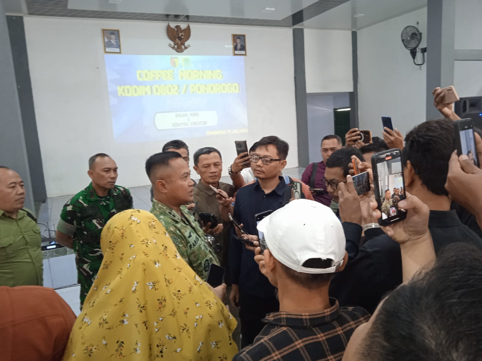 Cofee Morning, Dandim Ponorogo Ajak Insan Pers dan Konten Kreator Sukseskan Program Pembangunan Nasional